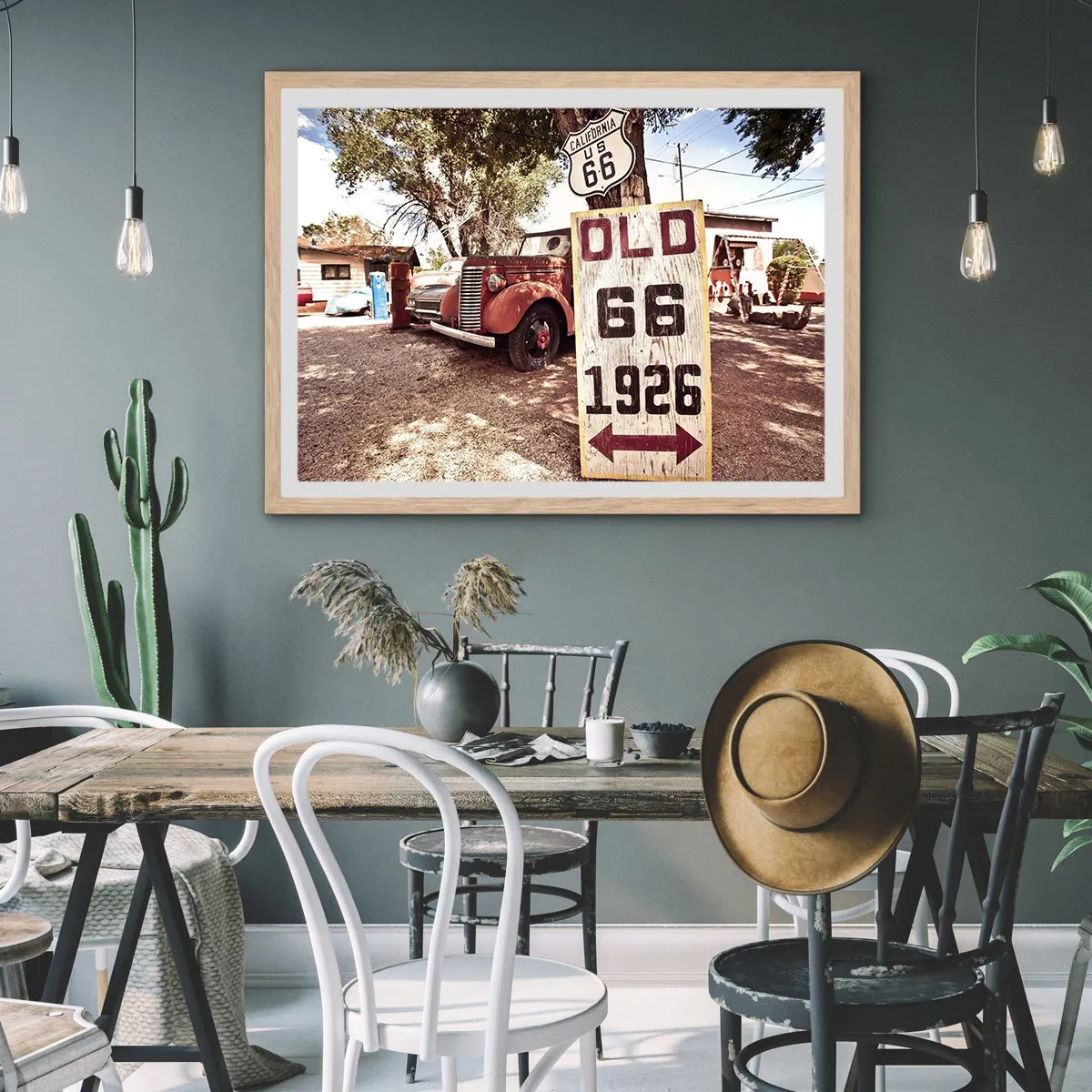 Póster en marco roble claro - Una leyenda de la América profunda - 70x50 cm