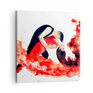 Cuadro sobre lienzo - Impresión de Imagen - El tango: una ola sensual - 60x60 cm