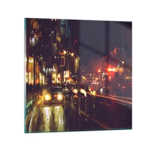 Cuadro sobre vidrio - Impresiones sobre Vidrio - Hundido en la luz de la noche - 30x30 cm
