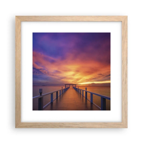 Póster en marco roble claro - Sin fin - 30x30 cm