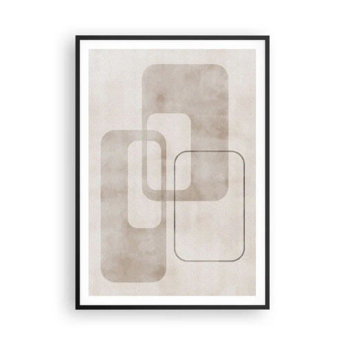 Póster en marco negro - Fuga geométrica - 70x100 cm