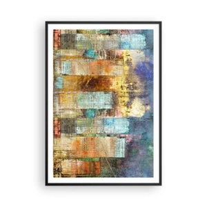 Póster en marco negro - Metrópolis soleada - 70x100 cm