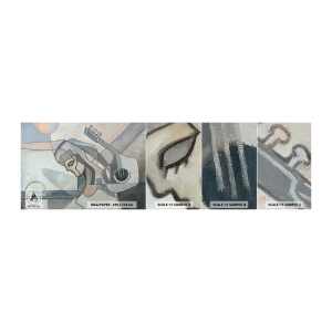 Muestra De Fotomural Standard Eco - En el poder de la música - Abstracción, Cubismo, Gente - 100x30 cm