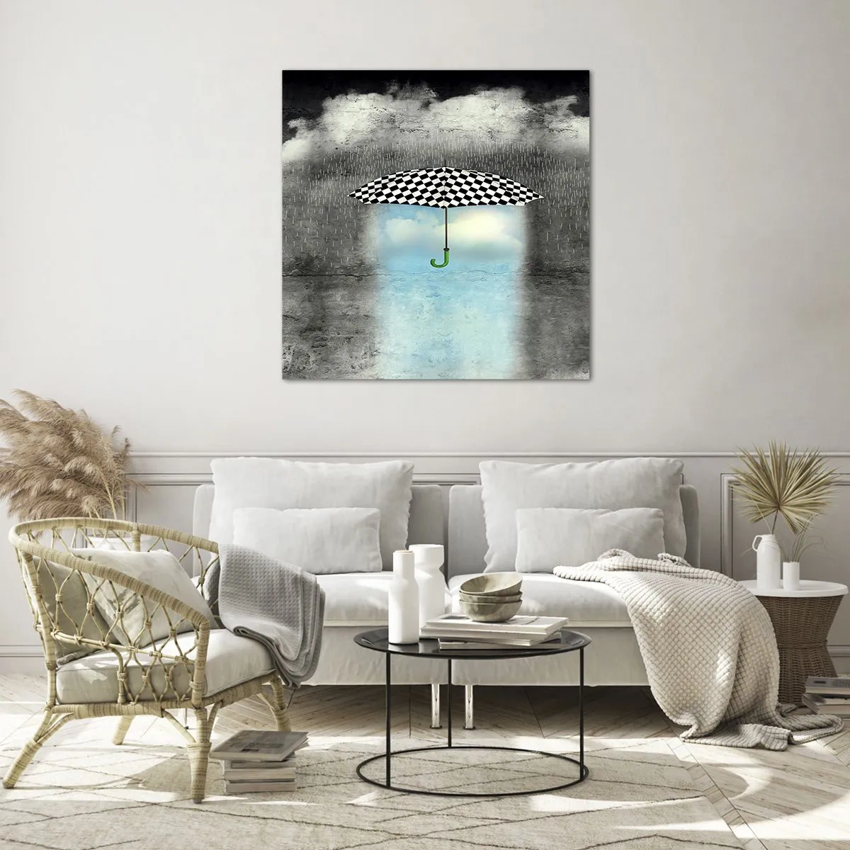 Cuadro sobre vidrio - Impresiones sobre Vidrio - Y sin embargo, es posible - 70x70 cm