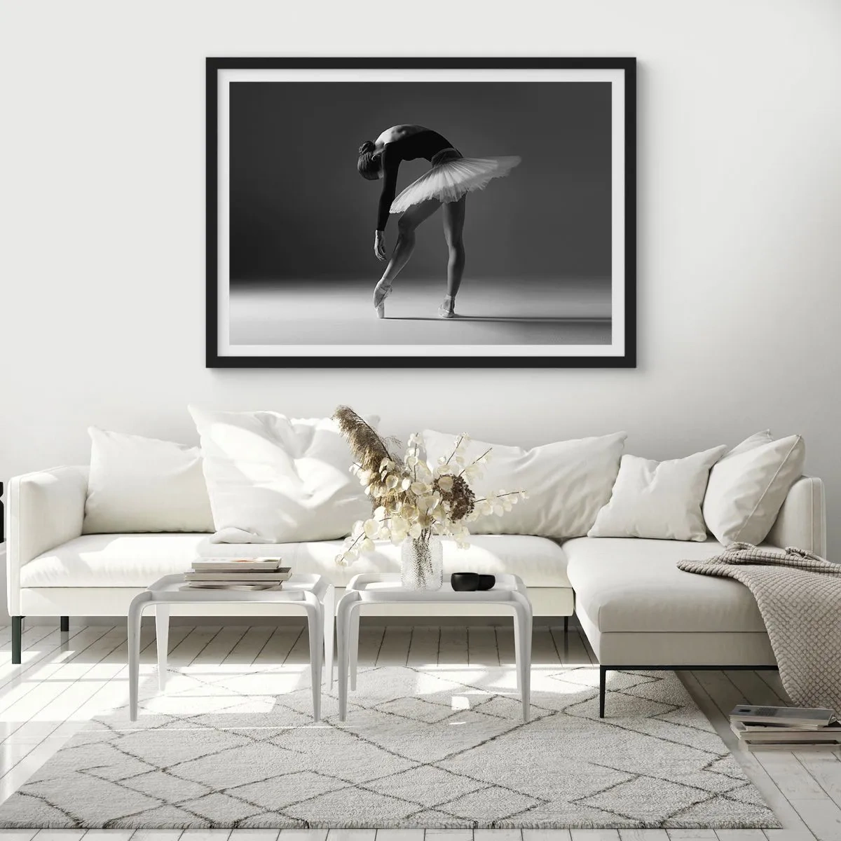 Póster en marco negro - Bella bailarina - 40x30 cm