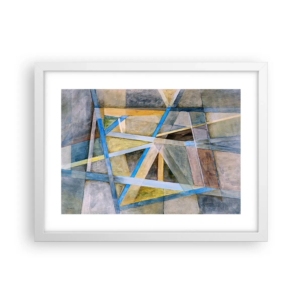 Póster en marco blanco - ¿Recto o inclinado? - 40x30 cm