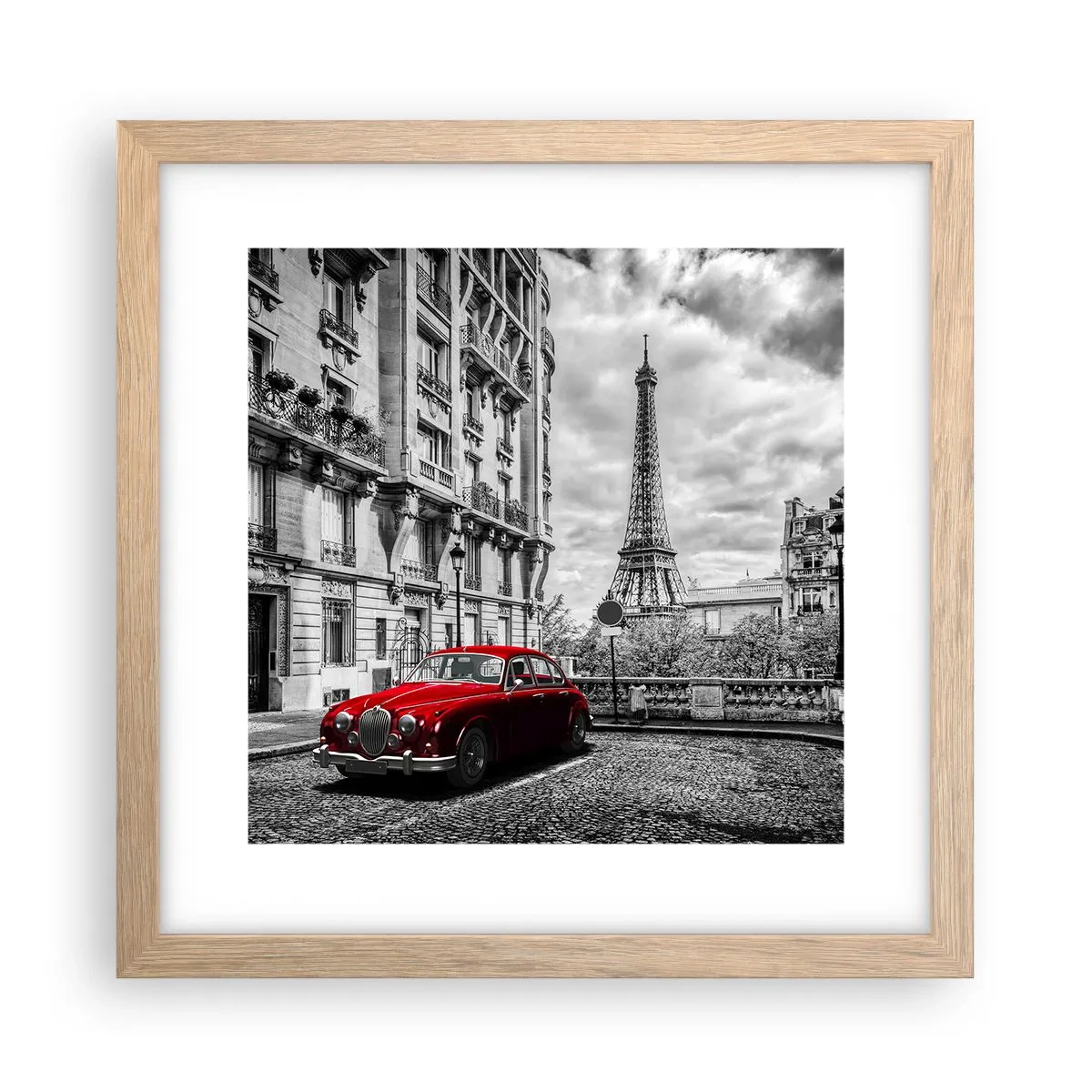 Póster en marco roble claro - Un depredador en la ciudad - 30x30 cm