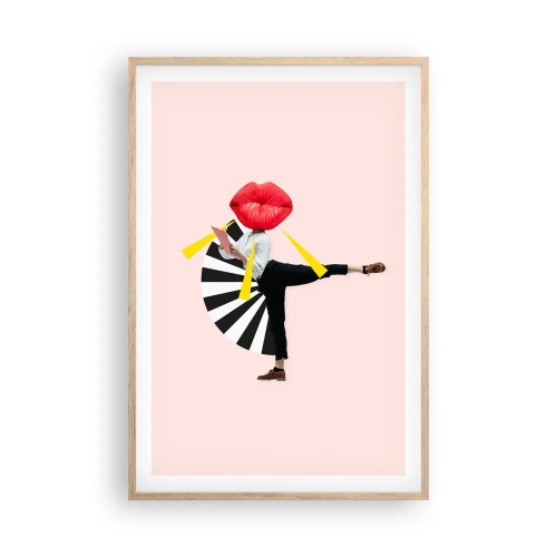 Póster en marco roble claro - Arte pop surrealista - 61x91 cm