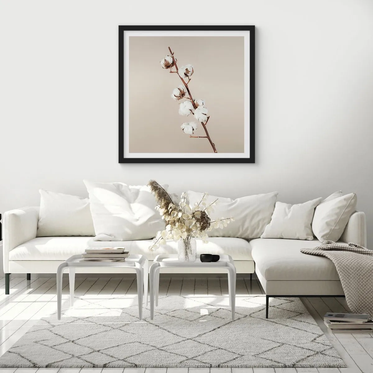 Póster en marco negro - En la fuente de la suavidad - 40x40 cm