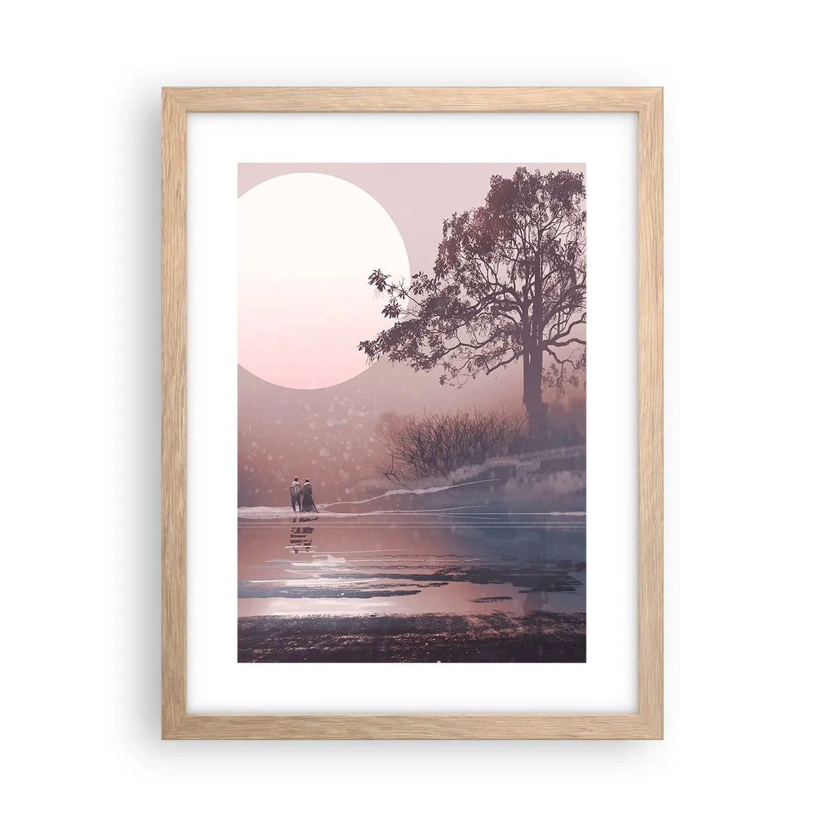 Póster en marco roble claro - Rarezas nocturnas - 30x40 cm