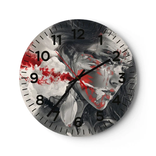 Reloj de pared - Reloj de vidrio - En los humos del absurdo - 30x30 cm