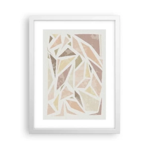 Póster en marco blanco - Composición de vidrieras - 30x40 cm