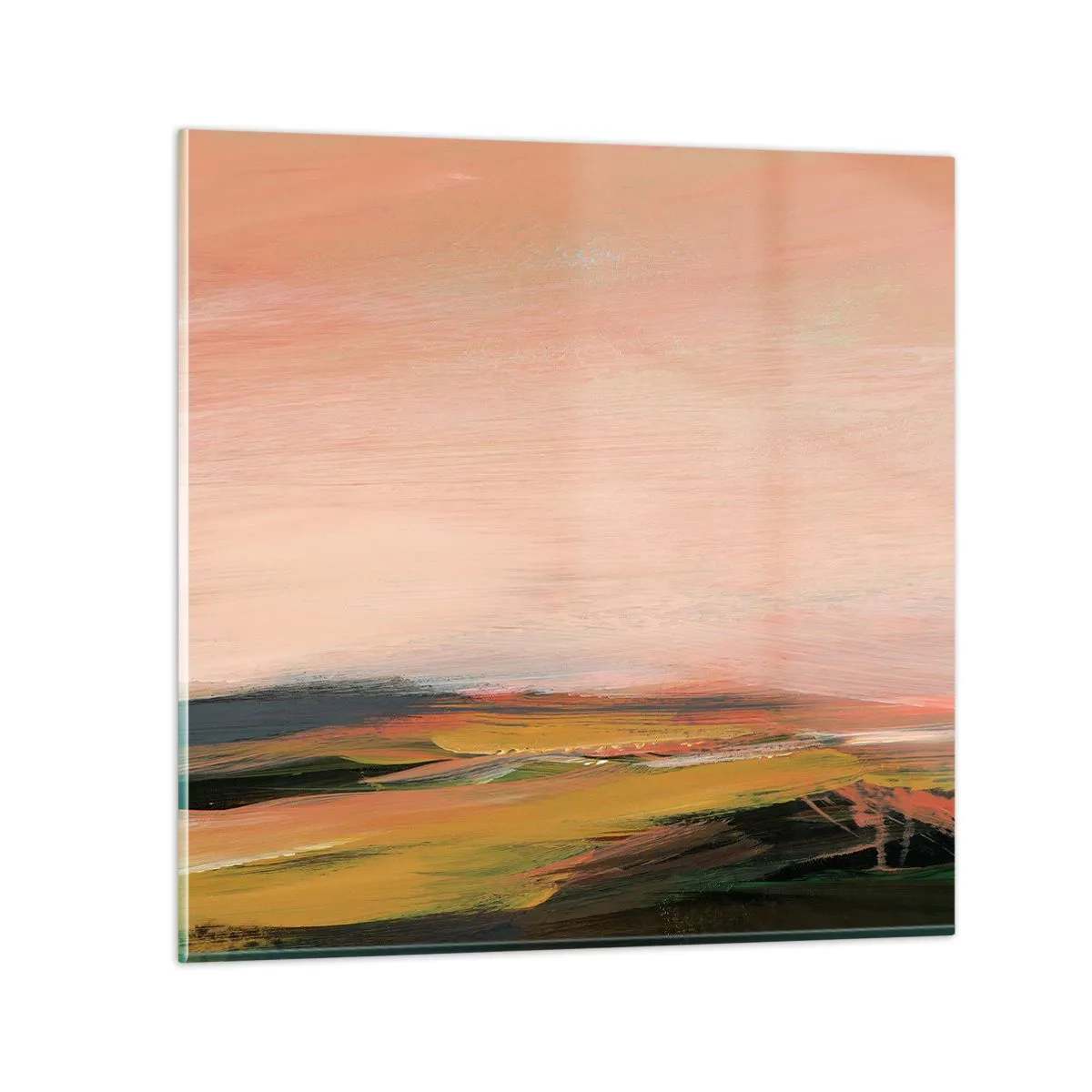 Cuadro sobre vidrio - Impresiones sobre Vidrio - En tono rosa - 30x30 cm