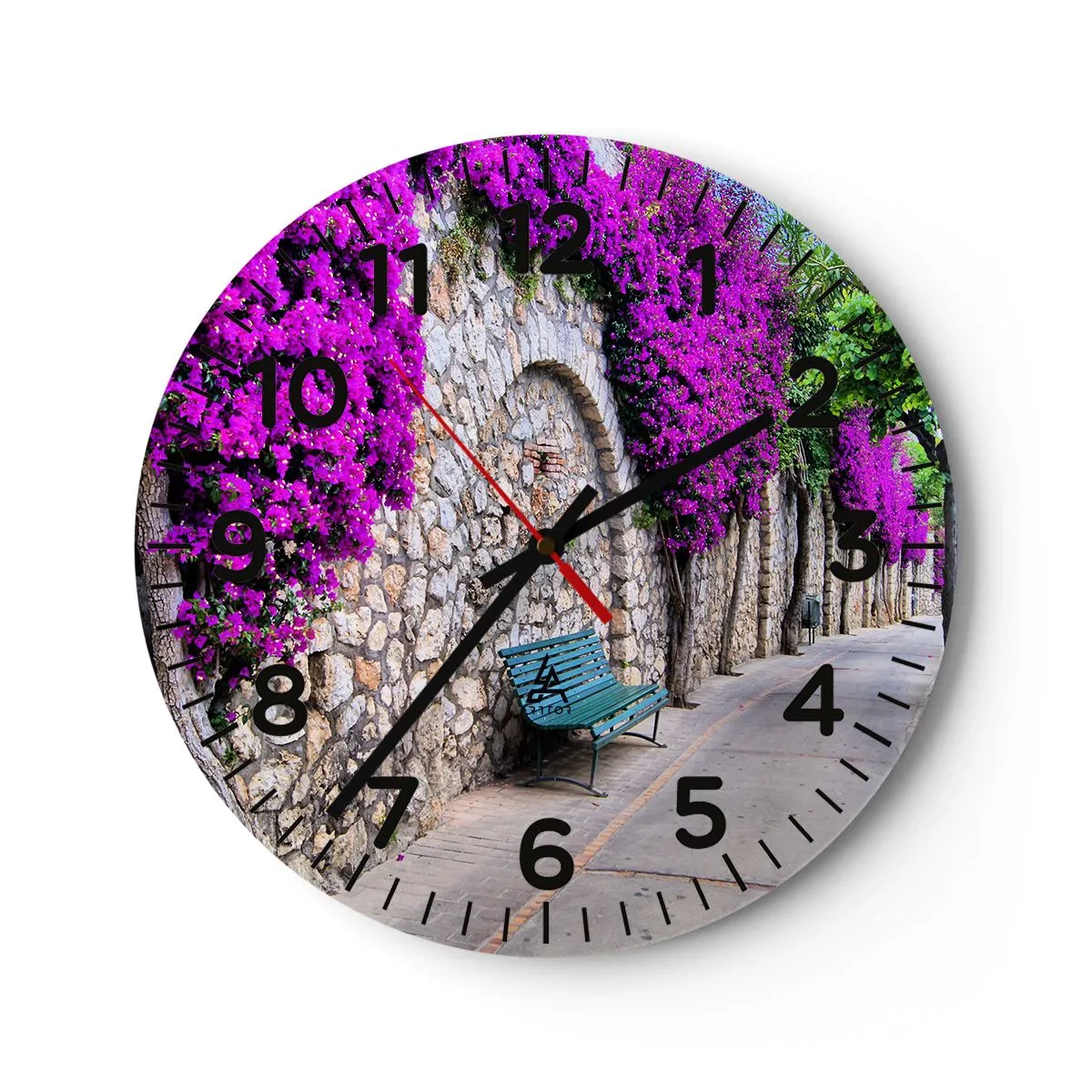 Reloj de pared - Reloj de vidrio - Punto de reunión - 40x40 cm