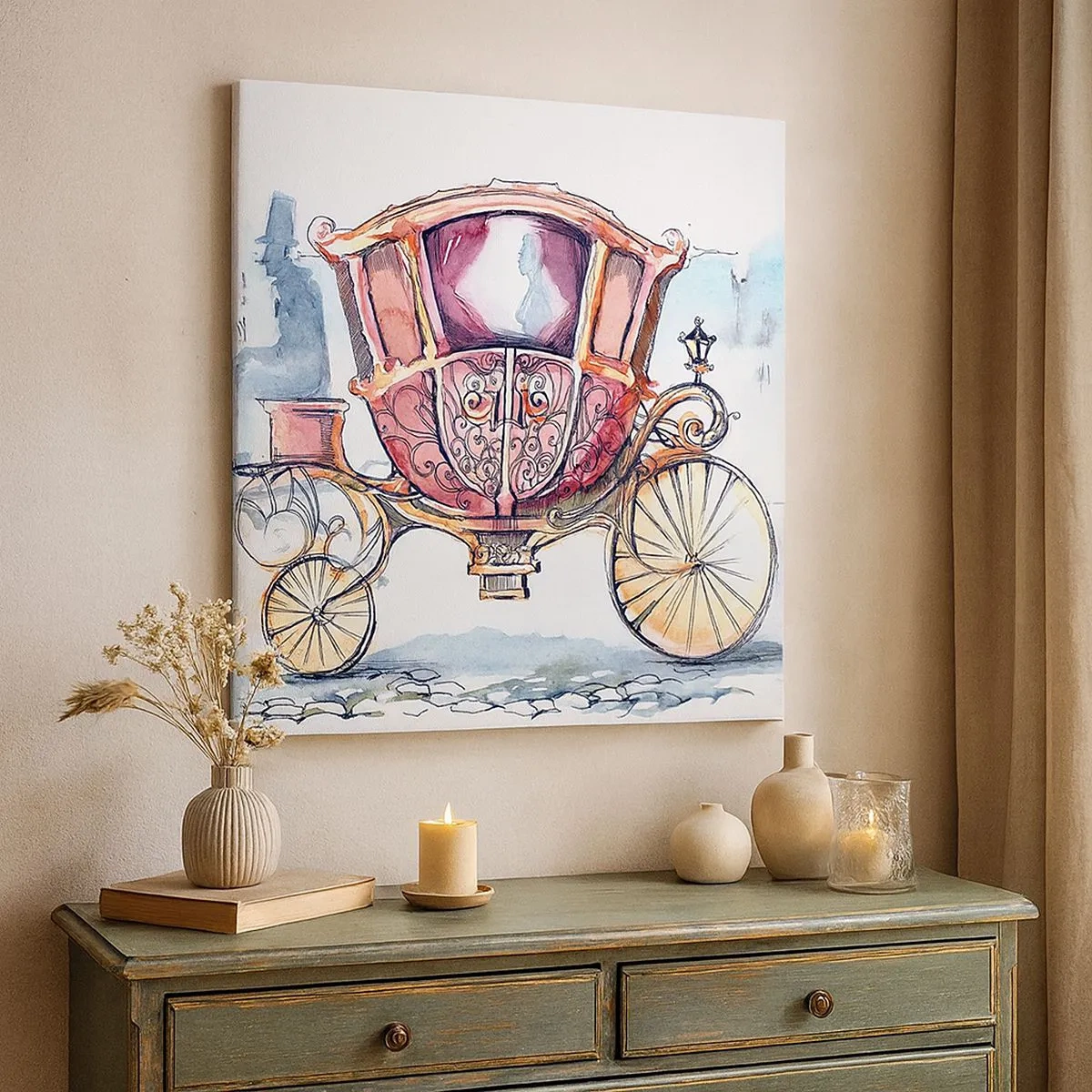 Cuadro sobre lienzo - Impresión de Imagen - ¿A la boda o al baile? - 30x30 cm