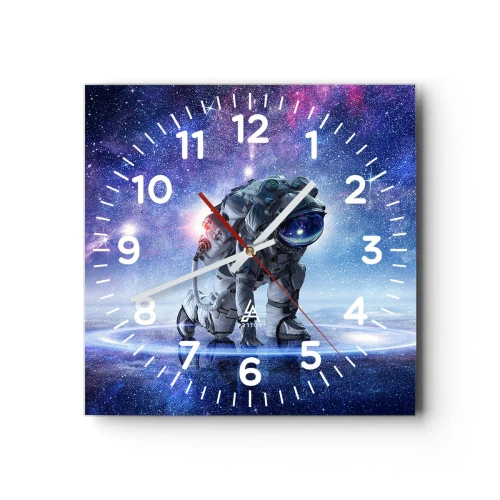 Reloj de pared - Reloj de vidrio - Cielo estrellado sobre mí - 30x30 cm