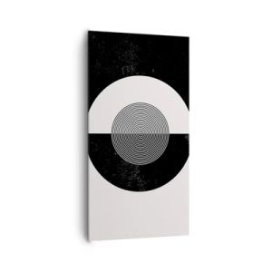 Cuadro sobre lienzo - Impresión de Imagen - Armonía en blanco y negro - 65x120 cm