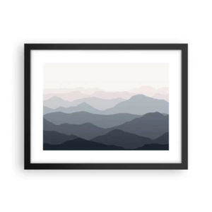 Póster en marco negro - Cordilleras a la vista - 40x30 cm