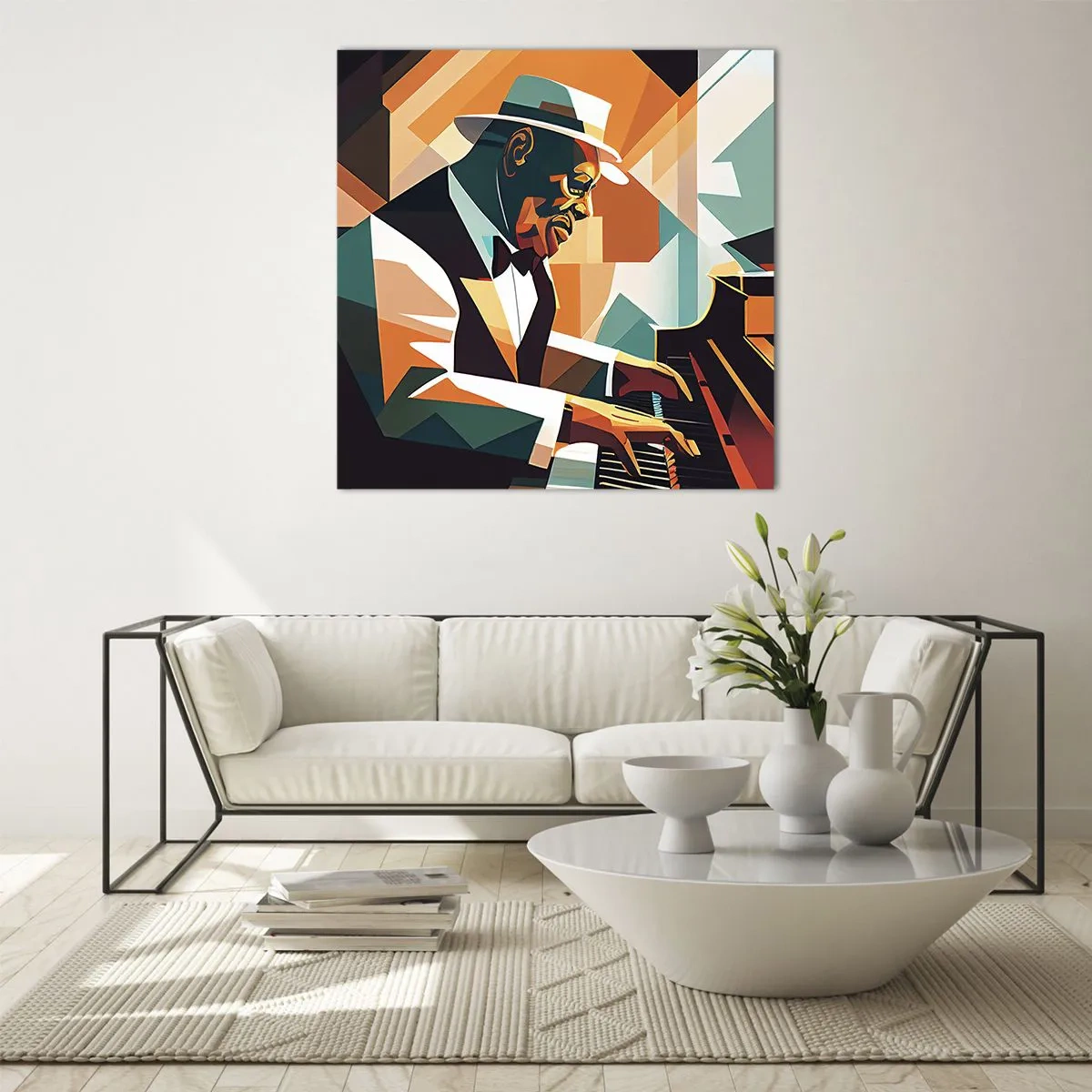 Cuadro sobre vidrio - Impresiones sobre Vidrio - Todo ese jazz que llevas dentro - 30x30 cm