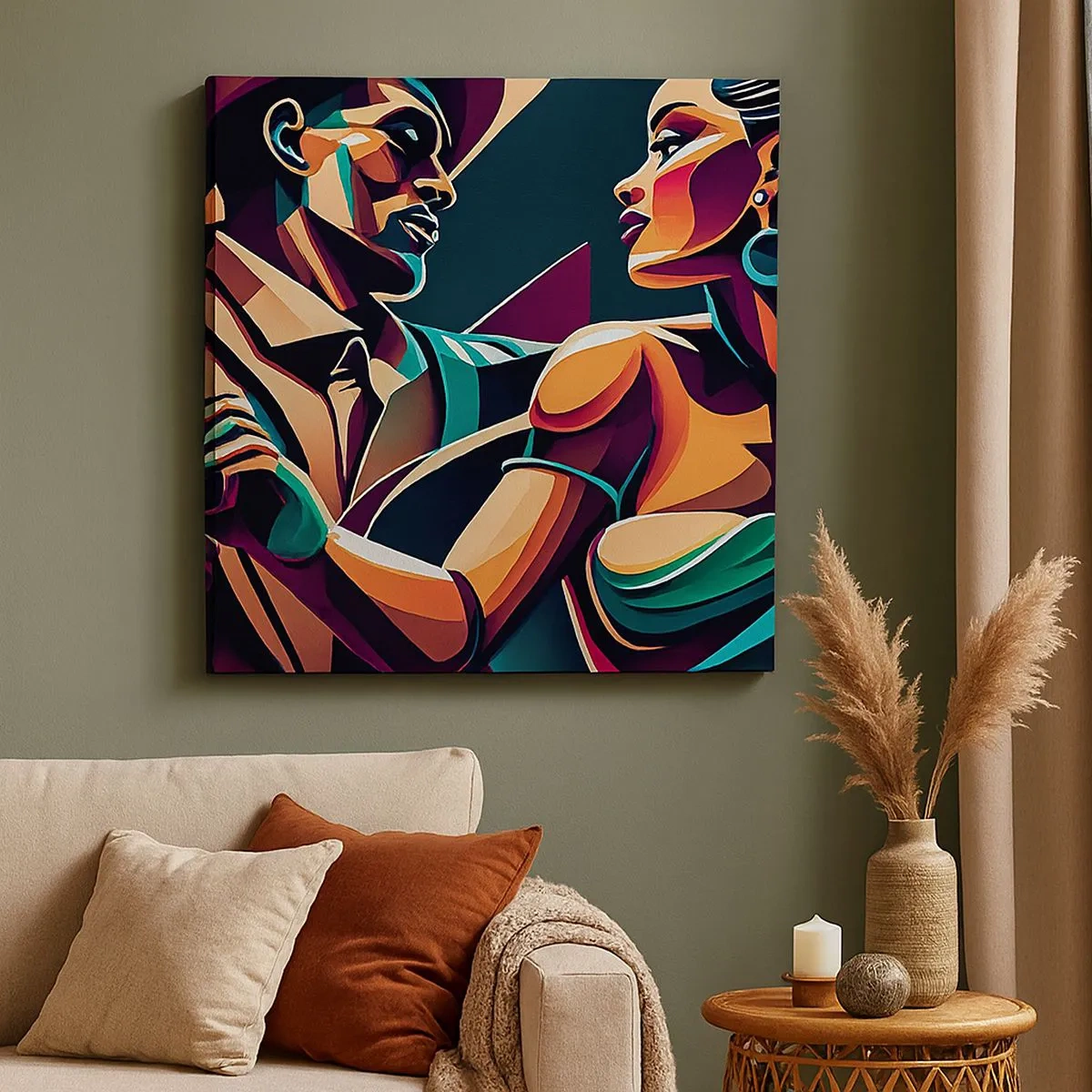 Cuadro sobre lienzo - Impresión de Imagen - Al ritmo del corazón - 30x30 cm