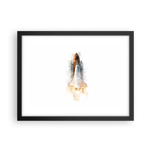 Póster en marco negro - El comienzo de la exploración - 40x30 cm