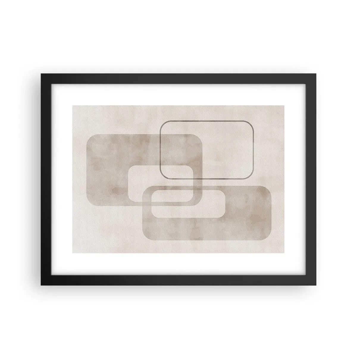 Póster en marco negro - Fuga geométrica - 40x30 cm