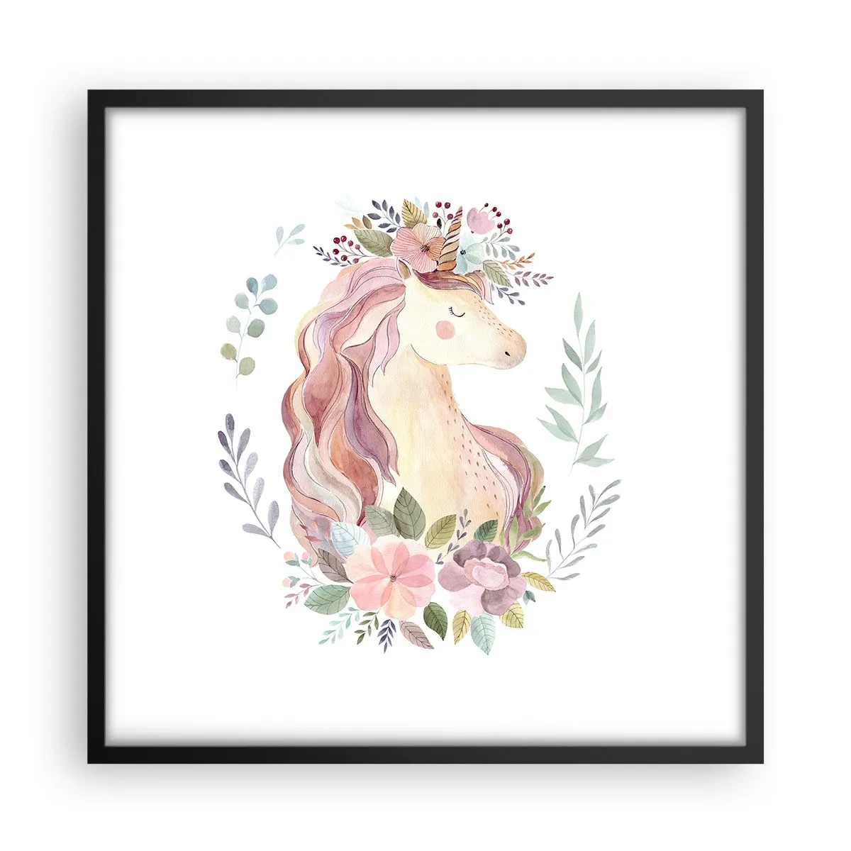 Póster en marco negro - Una invitación al mundo de los cuentos de hadas - 50x50 cm