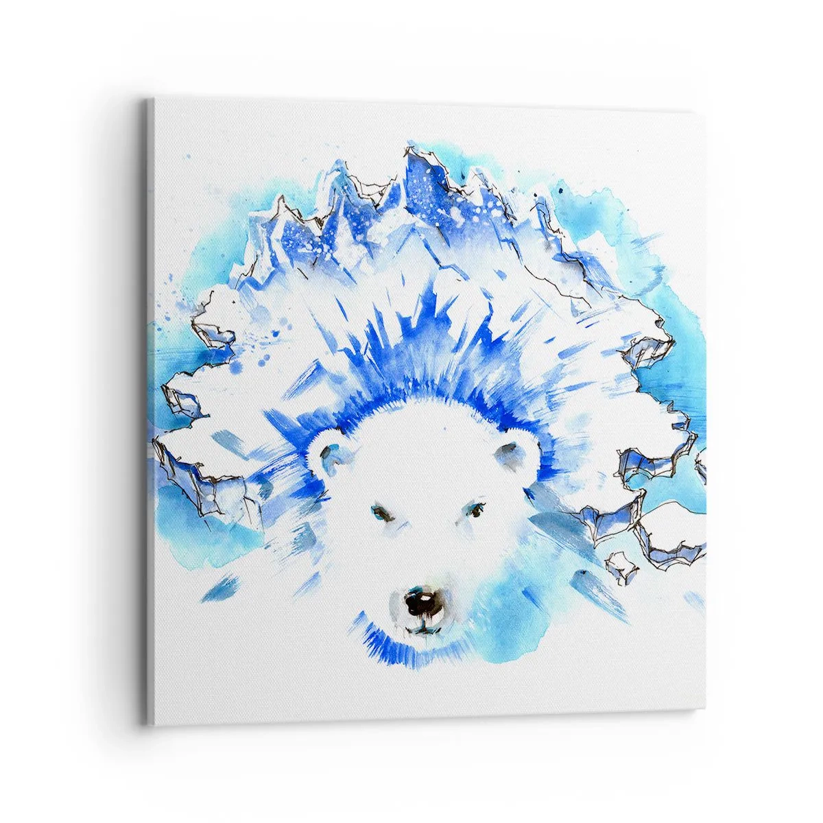 Cuadro sobre lienzo - Impresión de Imagen - El rey del Ártico con una corona de hielo - 70x70 cm