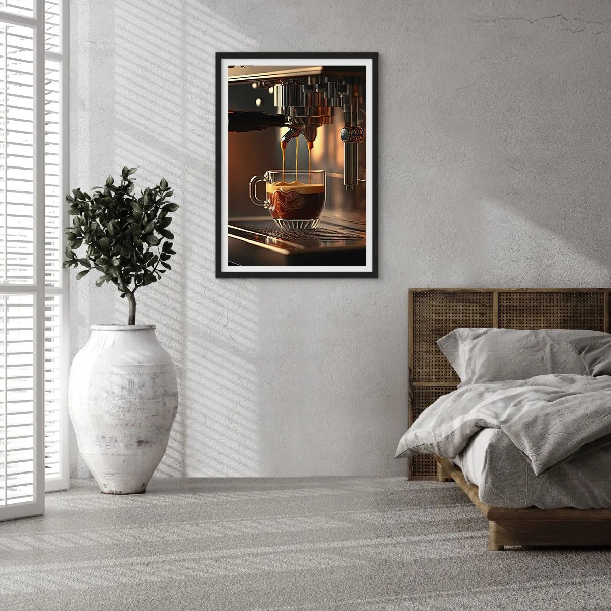 Póster en marco negro - Un brebaje sensual - 50x70 cm