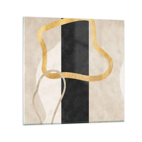 Cuadro sobre vidrio - Impresiones sobre Vidrio - Formas en bucle - 60x60 cm