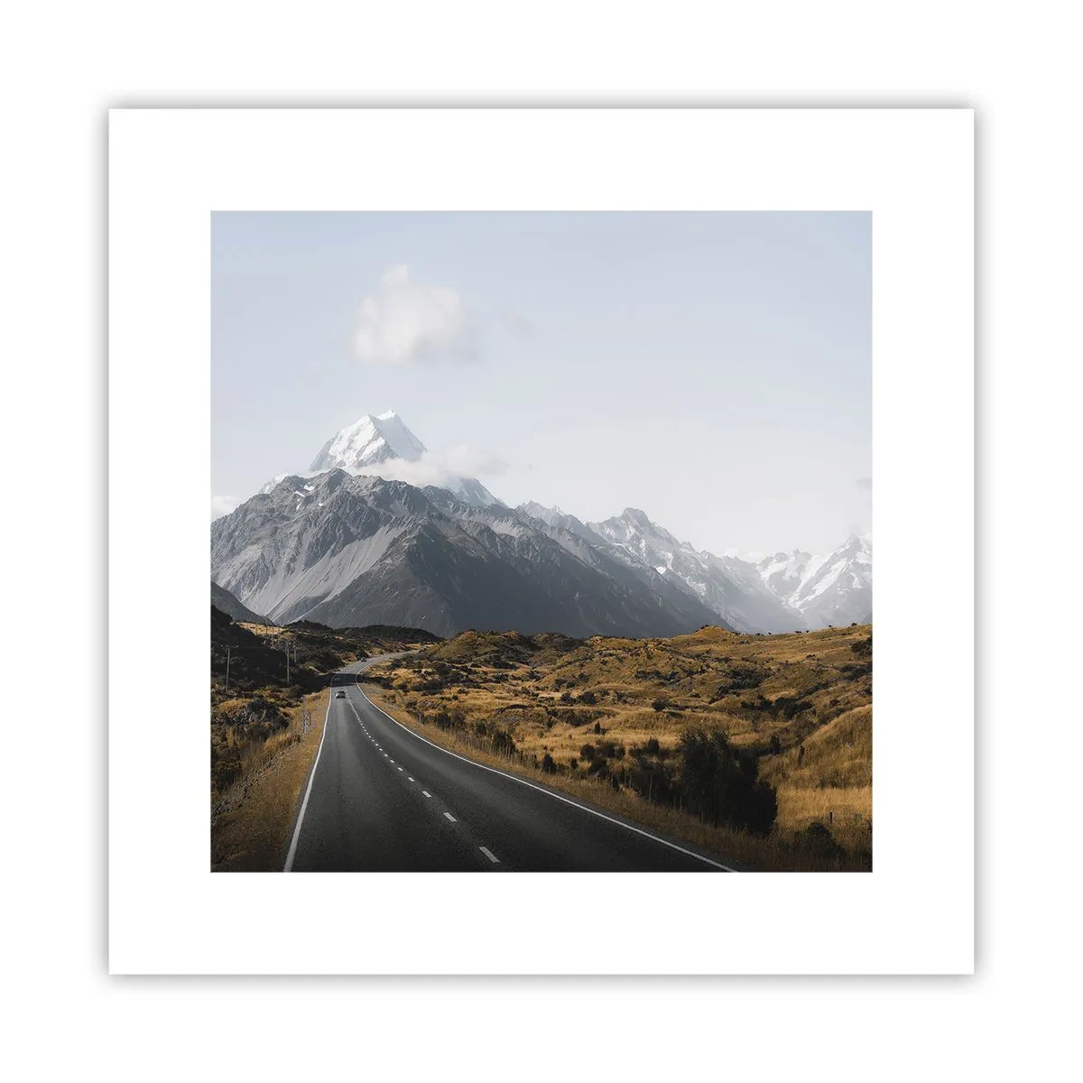 Póster - El camino al corazón de las montañas - 30x30 cm