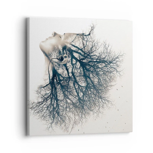 Cuadro sobre lienzo - Impresión de Imagen - Escuchando el susurro de un árbol - 30x30 cm