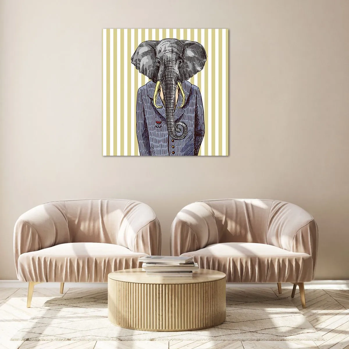 Cuadro sobre vidrio - Impresiones sobre Vidrio - Elegante por naturaleza - 70x70 cm