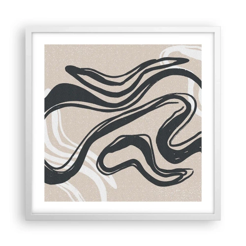 Póster en marco blanco - Expresión multiplicada - 50x50 cm