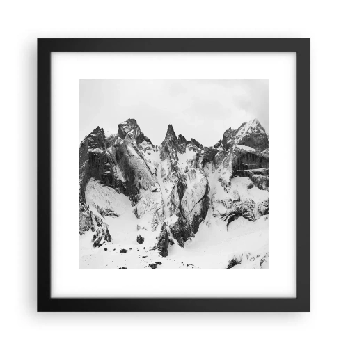 Póster en marco negro - Cresta amenazante - 30x30 cm