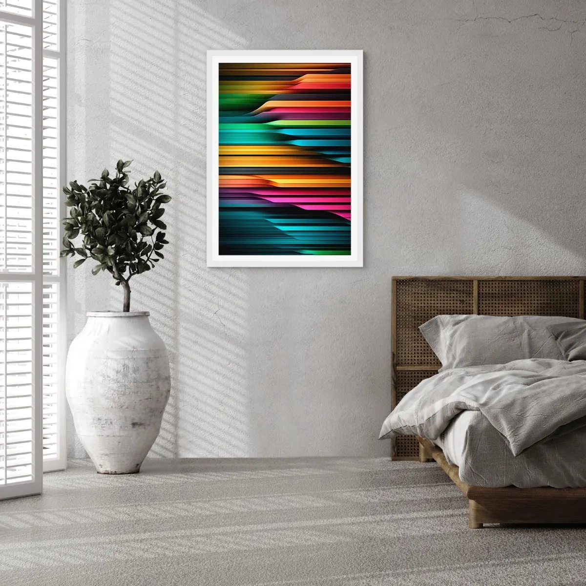 Póster en marco blanco - Órgano luminoso - 50x70 cm