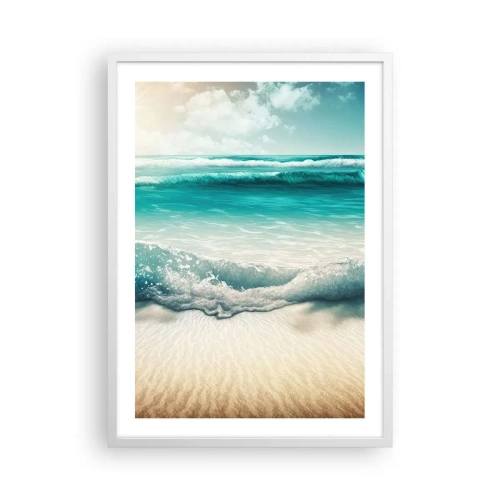 Póster en marco blanco - Calma oceánica - 50x70 cm