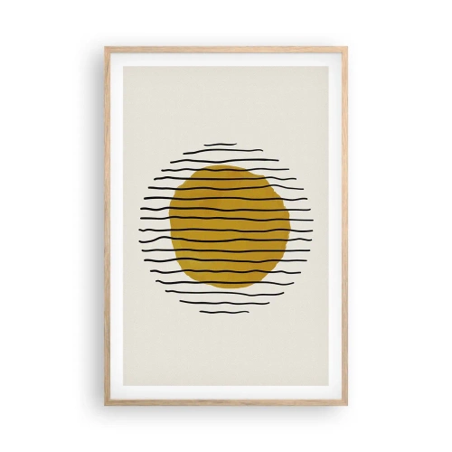Póster en marco roble claro - Abstracción cálida - 61x91 cm