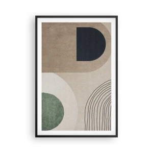 Póster en marco negro - La delicadeza de un óvalo - 61x91 cm