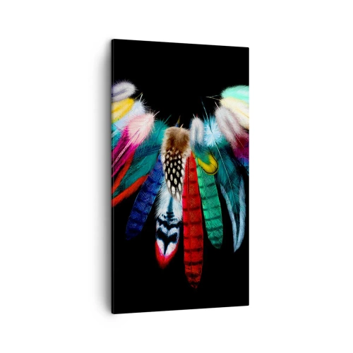 Cuadro sobre lienzo - Impresión de Imagen - Collar indio - 45x80 cm