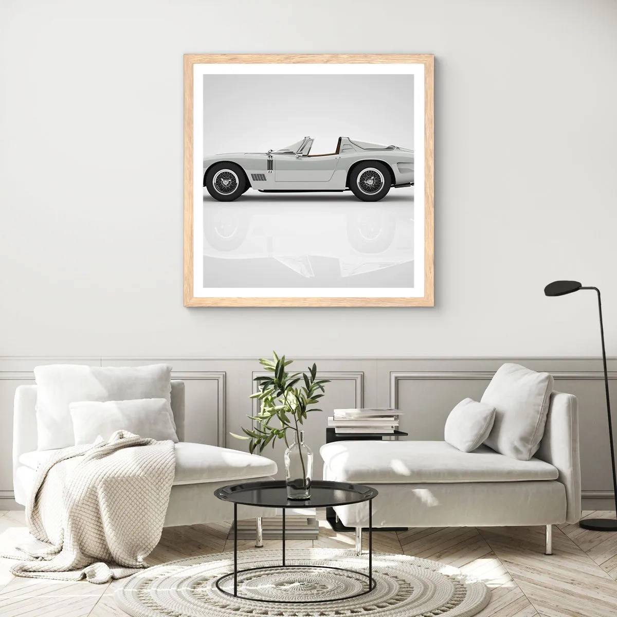 Póster en marco roble claro - Una promesa de diversión - 40x40 cm