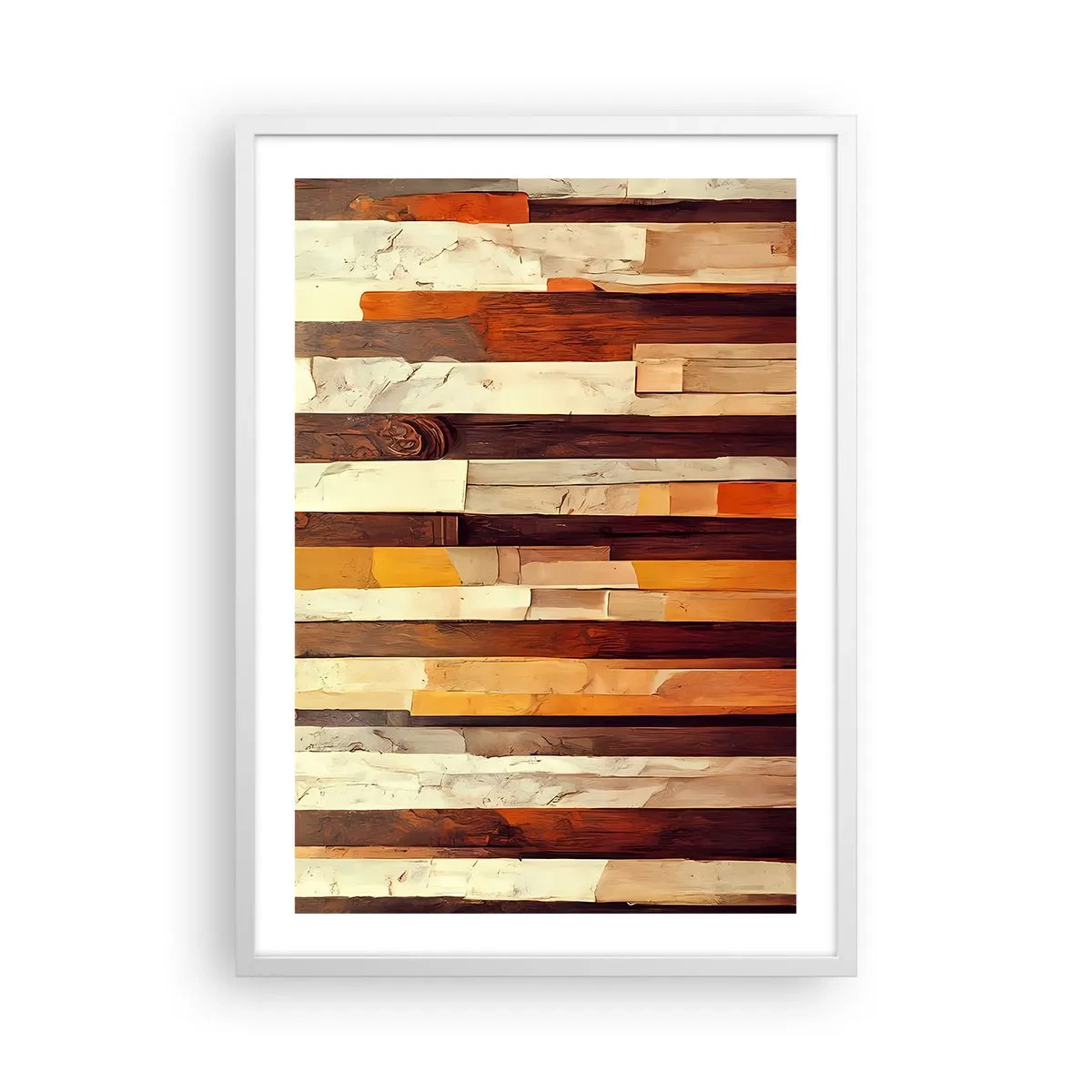 Póster en marco blanco - Himno de los árboles del bosque - 50x70 cm