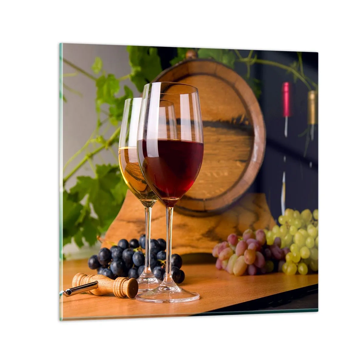 Cuadro sobre vidrio - Impresiones sobre Vidrio - Como los Vintages maestros - 70x70 cm