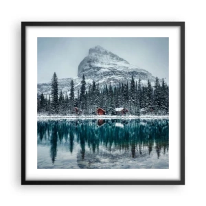 Póster en marco negro - Retiro canadiense - 50x50 cm