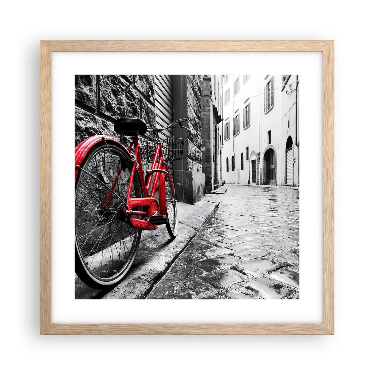 Póster en marco roble claro - La verdadera belleza no envejece - 40x40 cm