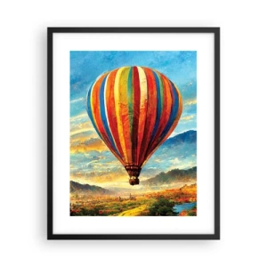 Póster en marco negro - En silencio se ve el horizonte - 40x50 cm