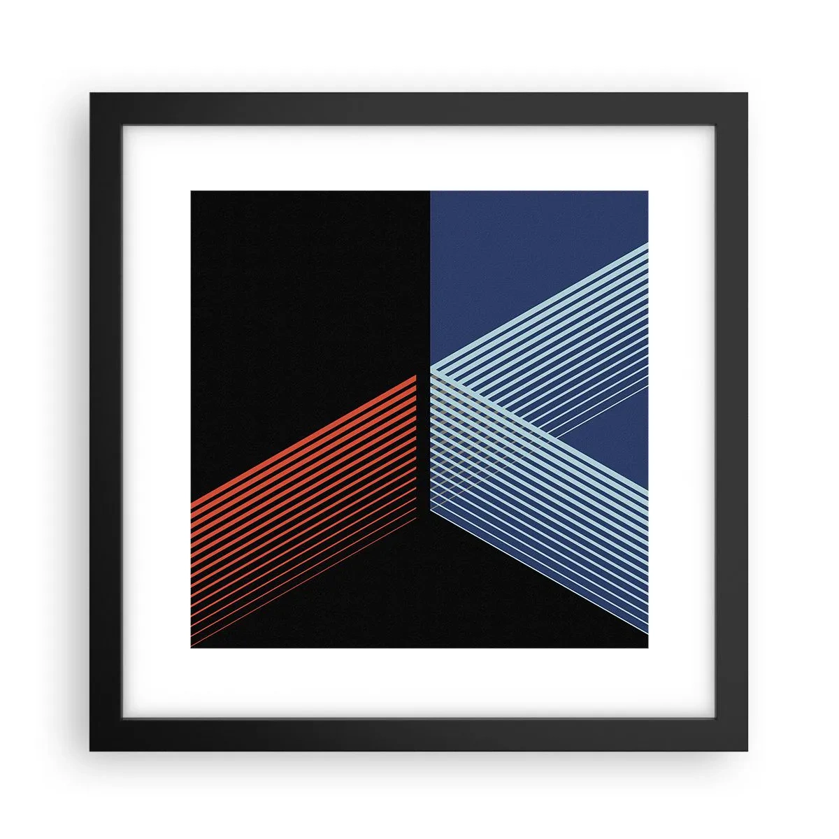 Póster en marco negro - La rectitud - 30x30 cm