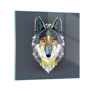 Cuadro sobre vidrio - Impresiones sobre Vidrio - Habla del lobo si lo ves - 40x40 cm