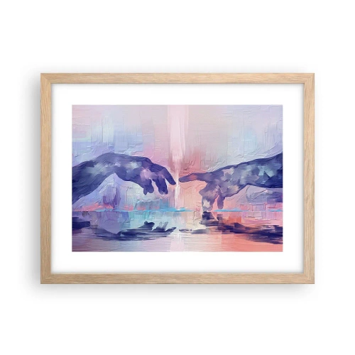 Póster en marco roble claro - Chispa divina de vida - 40x30 cm