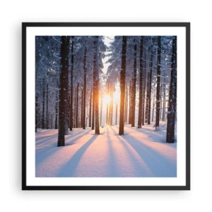 Póster en marco negro - Claramente en blanco y negro - 60x60 cm